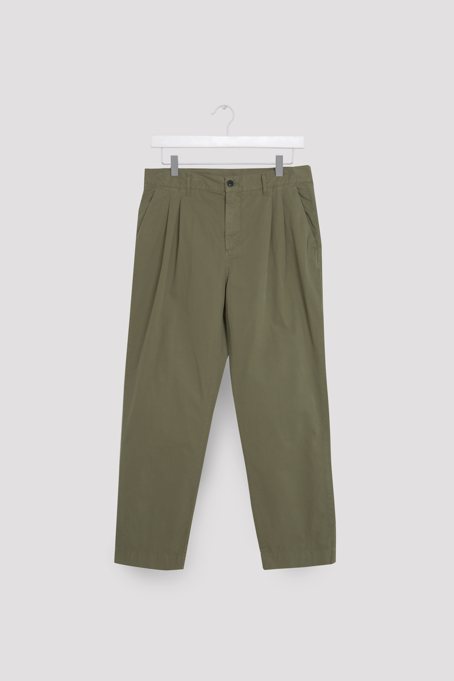 Organic Twill Double Pleated Trouser