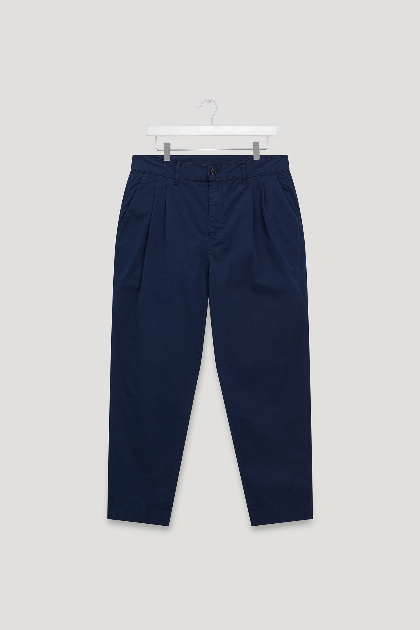 Organic Twill Double Pleated Trouser