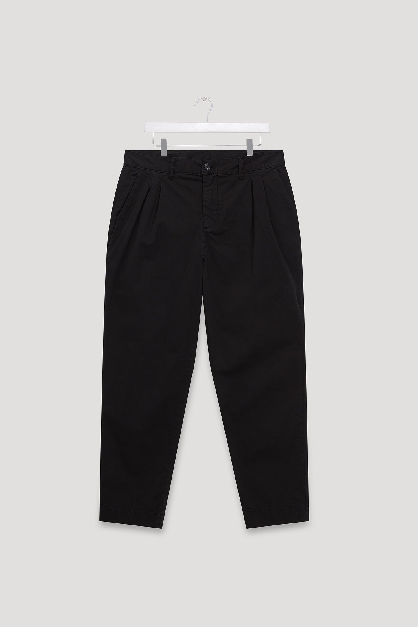 Organic Twill Double Pleated Trouser