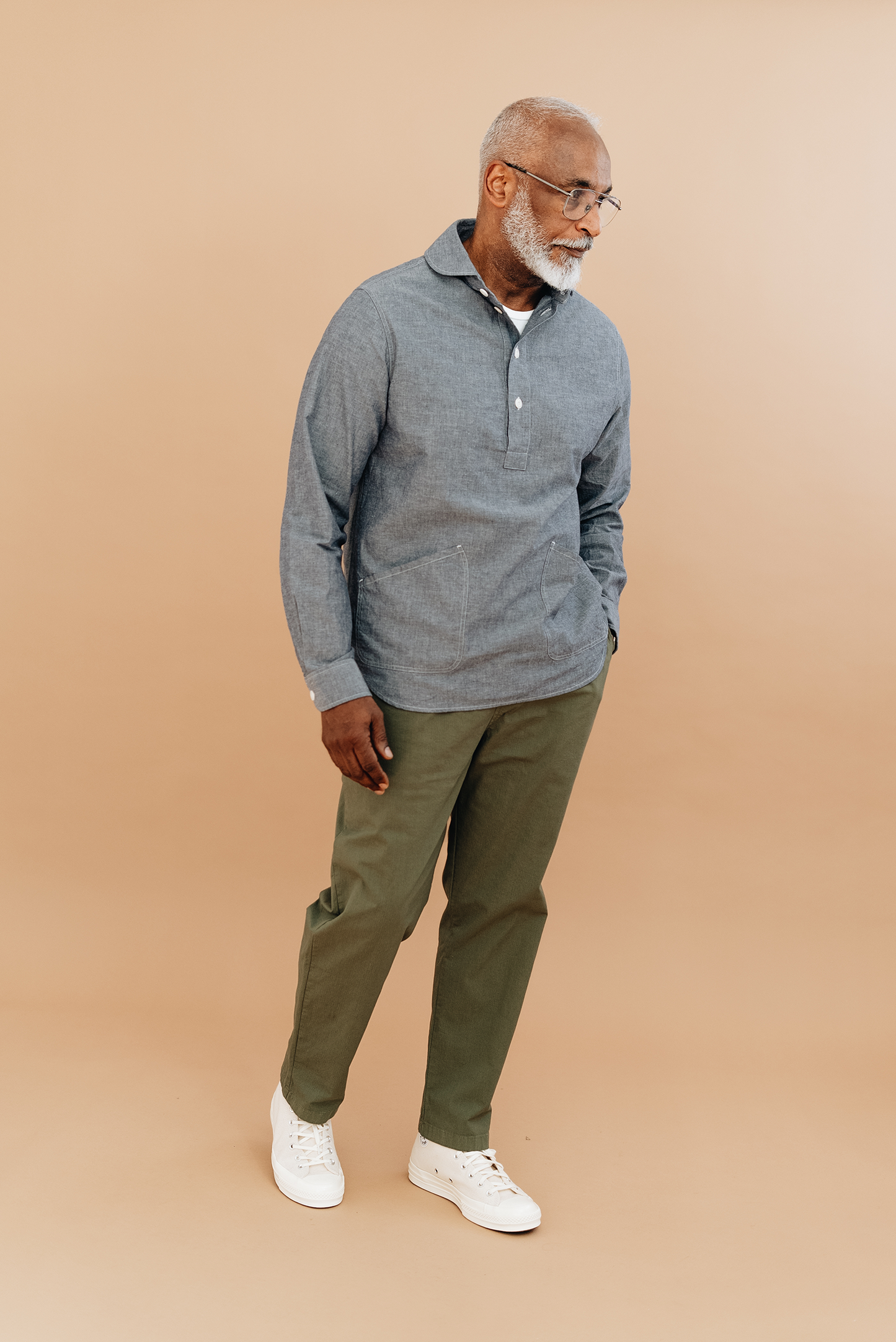 Chambray Popover Workshirt Overshirt