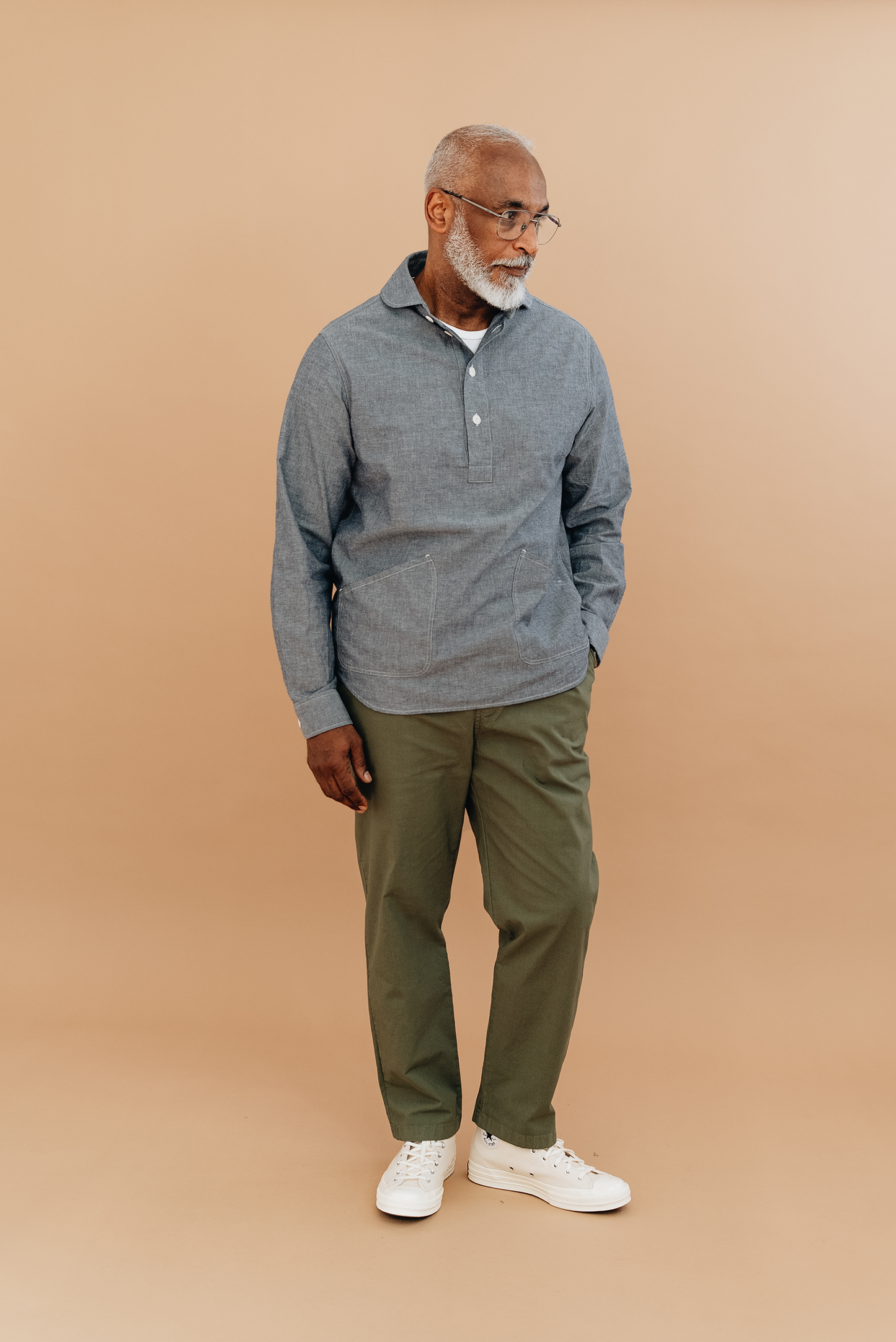 Chambray Popover Workshirt Overshirt