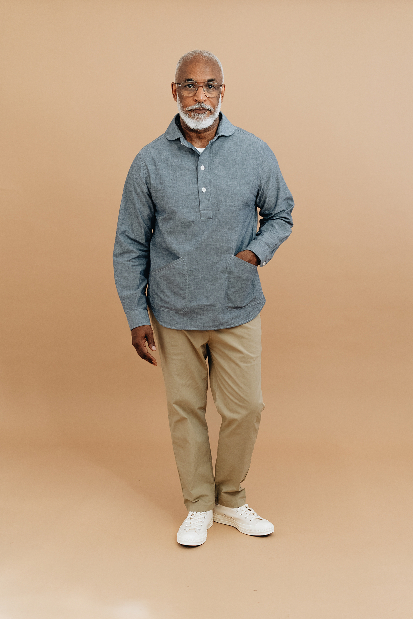 Chambray Popover Workshirt Overshirt