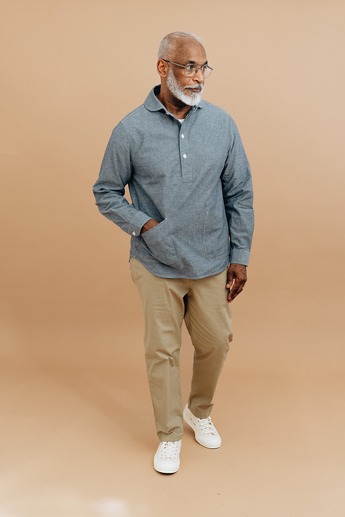 Chambray Popover Workshirt Overshirt