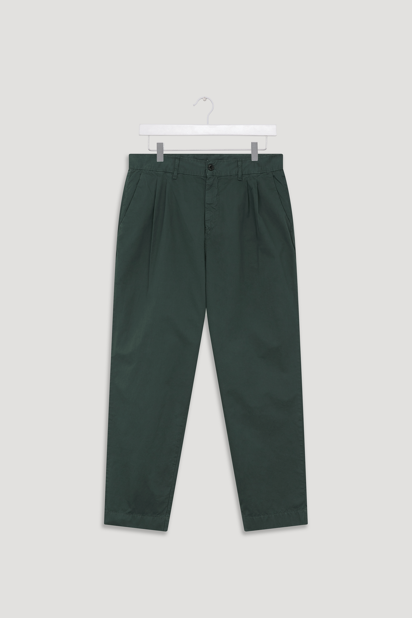 Organic Twill Double Pleated Trouser