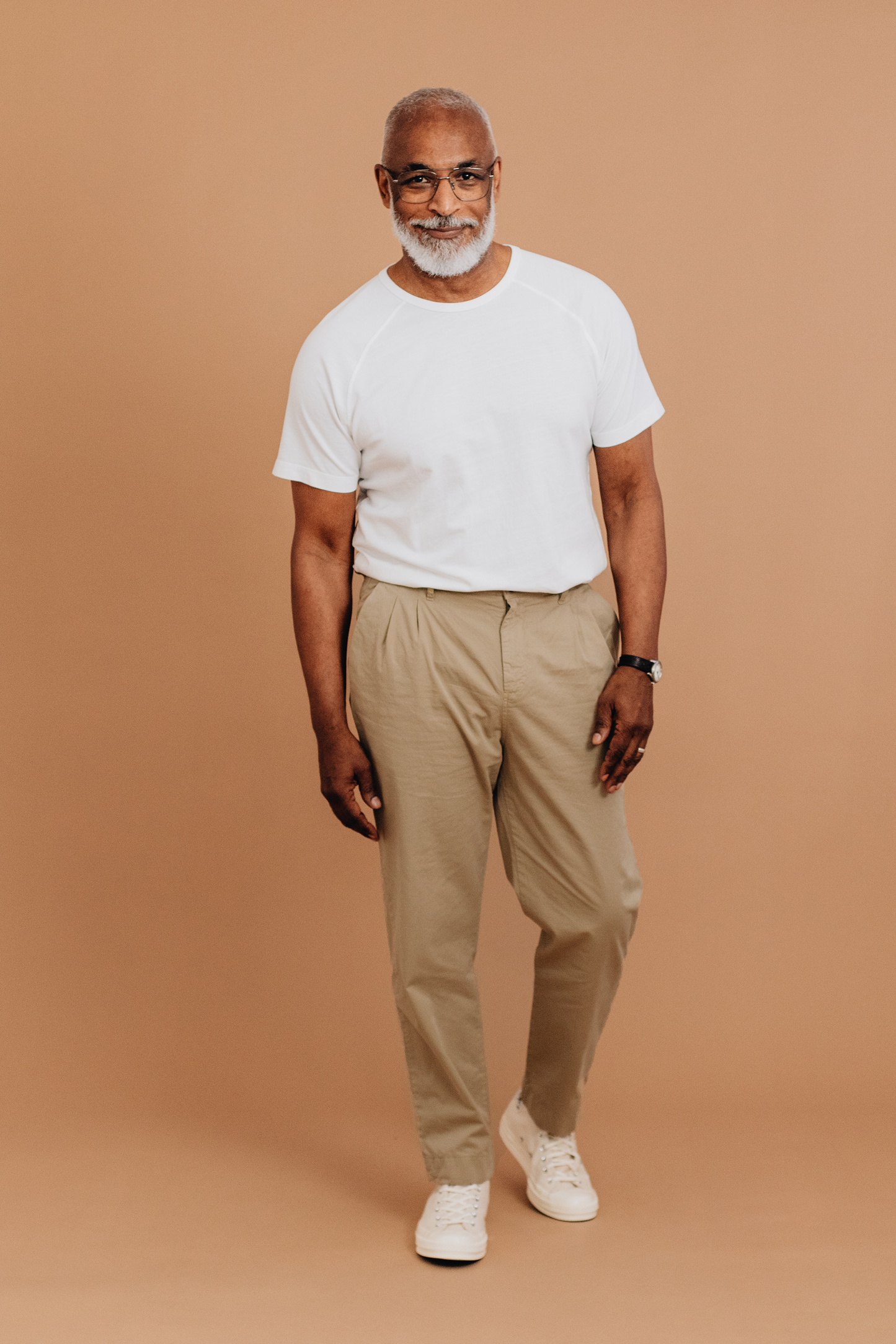 Organic Twill Double Pleated Trouser