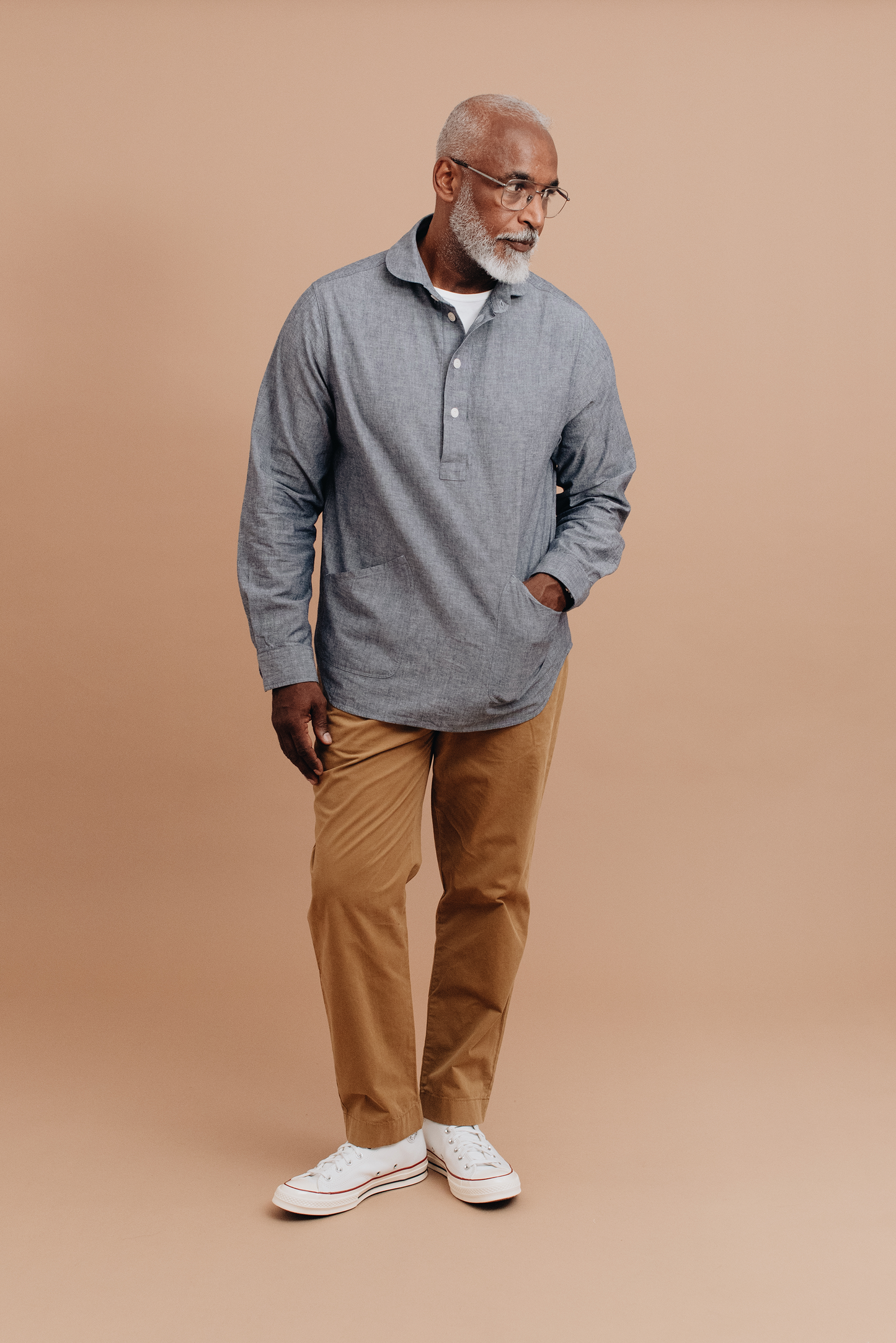 Chambray Popover Workshirt Overshirt