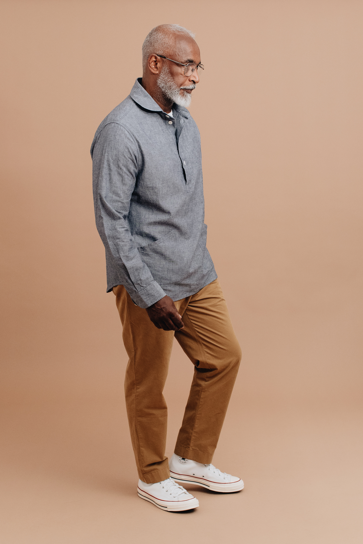 Chambray Popover Workshirt Overshirt