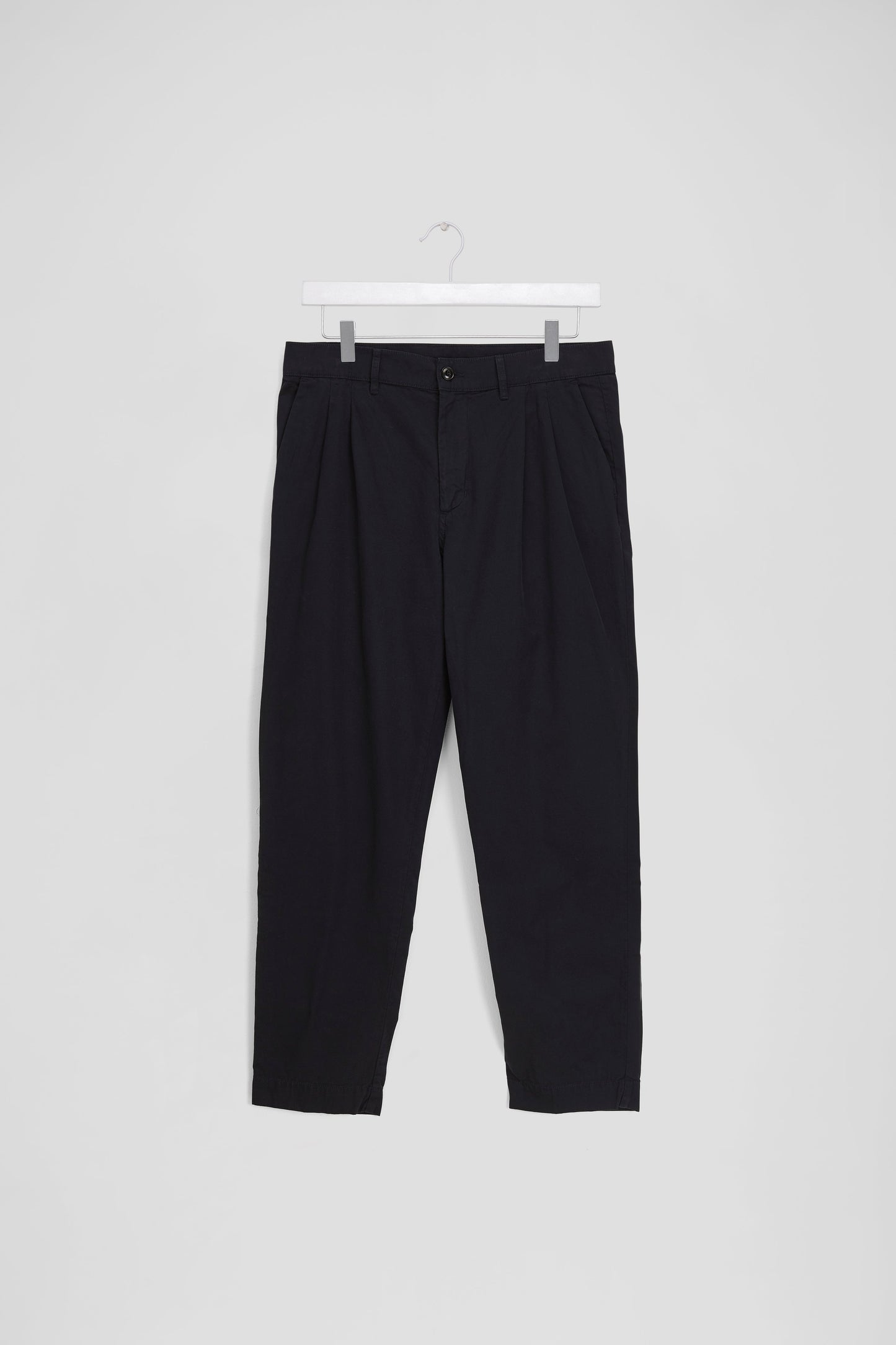 Organic Twill Double Pleated Trouser