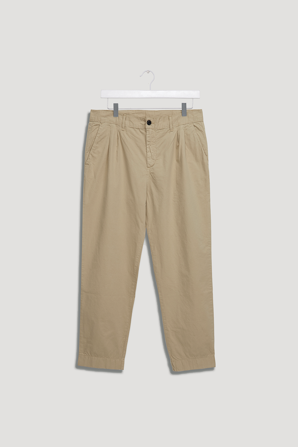 Organic Twill Double Pleated Trouser